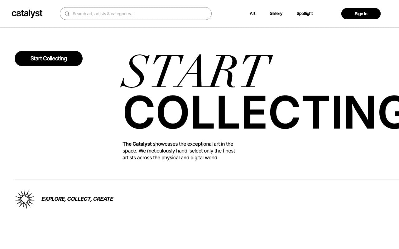 Catalyst website screenshot