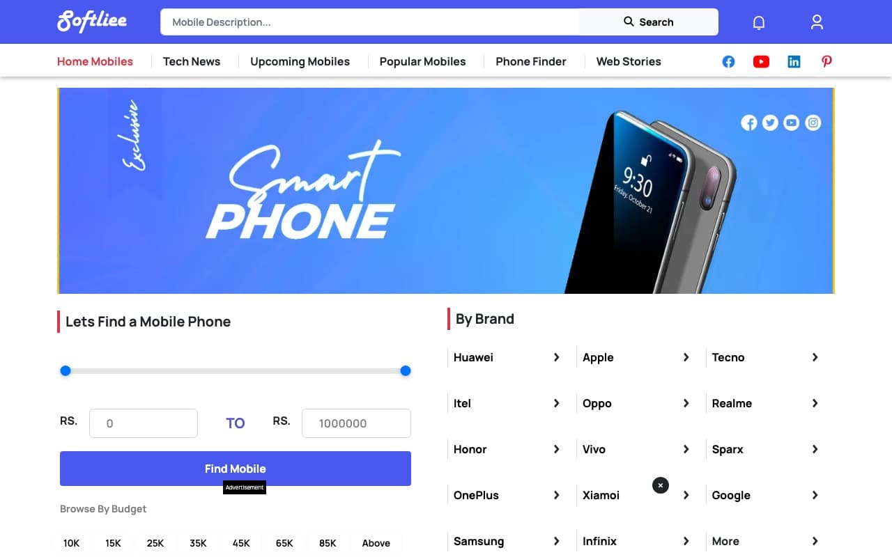 Softliee website screenshot