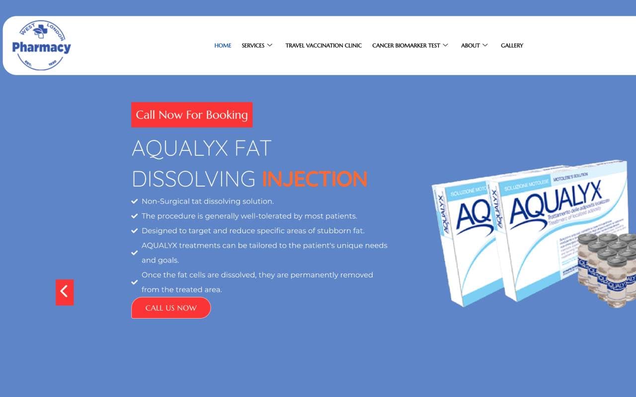 West London Pharmacy website screenshot